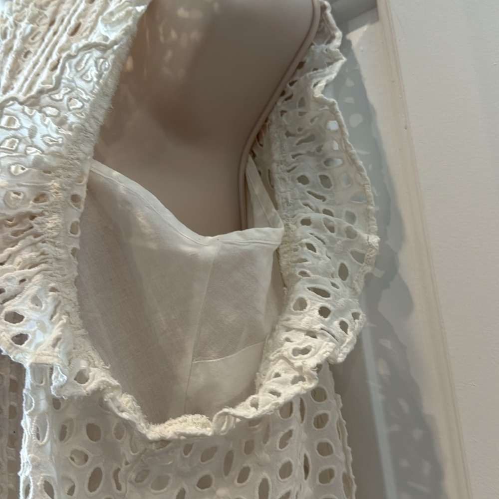 Madewell White Lace Sleeveless Dress. Size XL - Picture 4 of 9